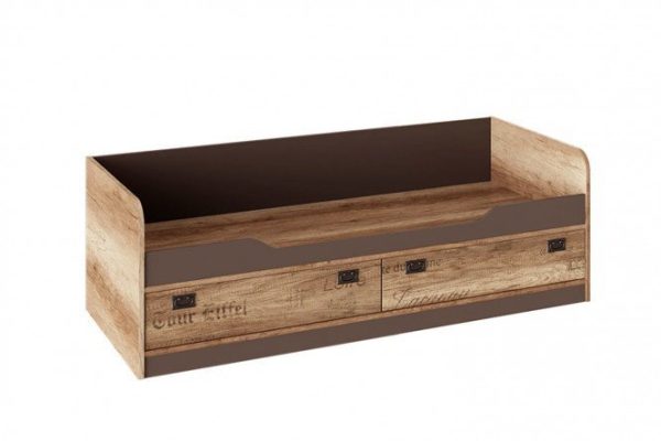 Children's bed Pilgrim 80x200 cm color Canyon oak light, background gray