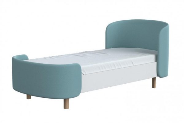 Teenage bed Kidi Soft 80x200 cm color white, turquoise