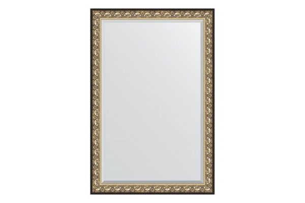 Wall mirror with bevel in a baguette frame EVOFORM BY 1321 baroque gold 120x180 cm