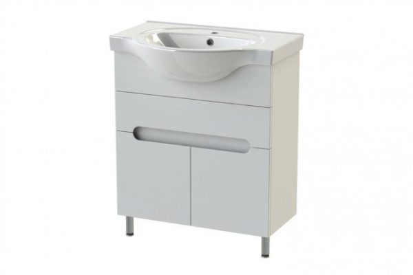 Floor cabinet with washbasin ORANGE Topline rio 70 cm, white