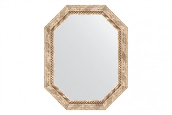 Wall mirror in a baguette frame EVOFORM Polygon BY 7118, Provence with weaving 58x73 cm
