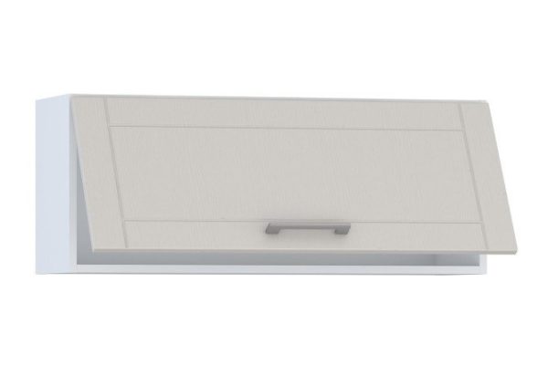 High drawer/cabinet front with horizontal opening Stella 79.6x35.6 cm, color pearl gray