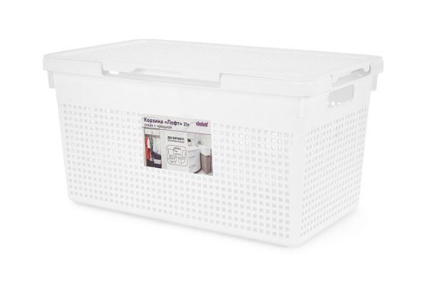 Laundry basket with lid Loft narrow 45x24x26 cm, 21 l, Polypropylene