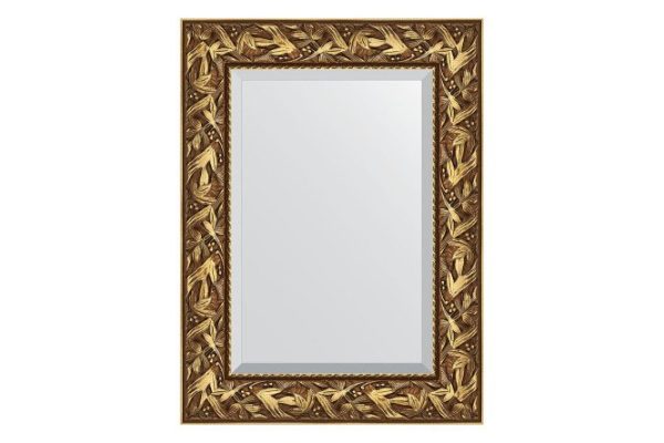 Wall mirror with bevel in a baguette frame EVOFORM Byzantium gold 79x109 cm from 91 to 140 cm