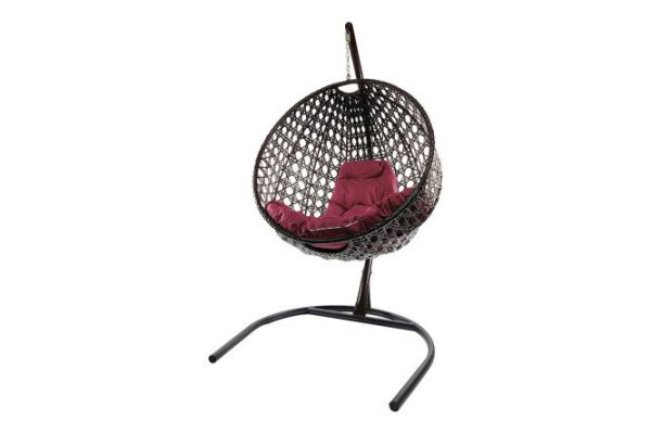 Hanging chair Circle Lux 72x186x102 cm, base and frame color black, finishing black