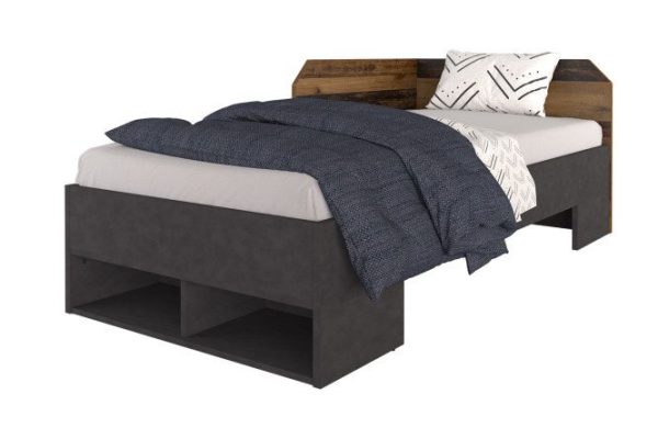 Kristoff bed 90x200 cm mater color, old style