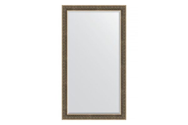 Floor mirror with bevel in a baguette frame EVOFORM BY 6172 silver monogram 114x204 cm