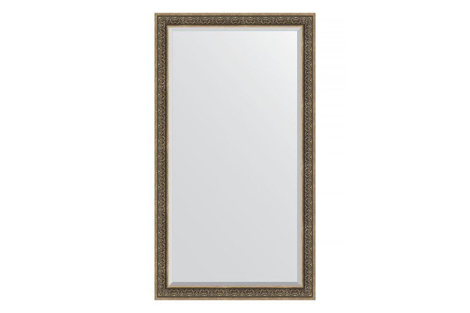 Floor mirror with bevel in a baguette frame EVOFORM BY 6172 silver monogram 114x204 cm
