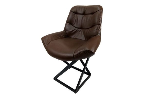 Semi-bar stool Loft Grand 63x89x50 cm, upholstery color chocolate, legs black