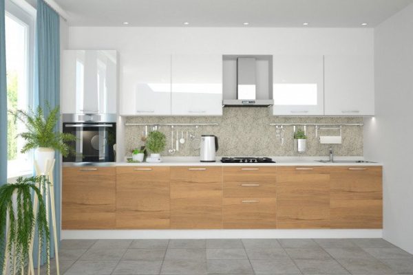 Amika modular kitchen set 3.6 m white/Halifax oak