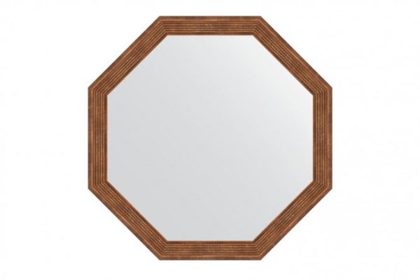 Wall mirror in a baguette frame EVOFORM Octagon BY 3962, dry reed 64x64 cm