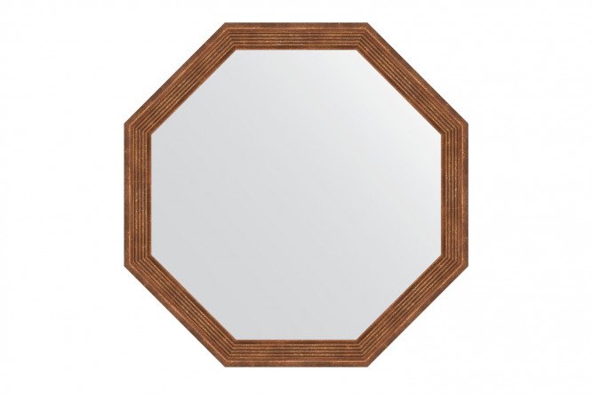 Wall mirror in a baguette frame EVOFORM Octagon BY 3962, dry reed 64x64 cm