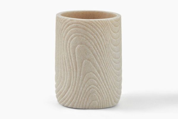 Toothbrush cup Spline 8.4x11x8.4 cm, Polyresin