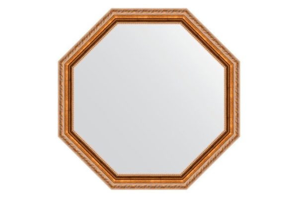 Wall mirror in a baguette frame EVOFORM Octagon BY 3726, versailles bronze 72.2x72.2 cm