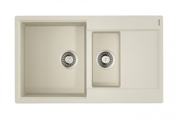 Inset sink with wing OMOIKIRI Daisen 86-2-PA 4993473, pastille 86x51x19.5 cm