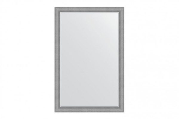 Wall mirror with bevel in a baguette frame EVOFORM BY 3943 silver chain mail 117x177 cm