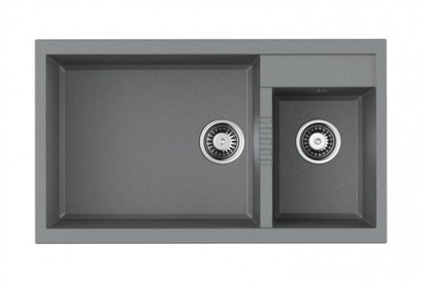 Inset sink OMOIKIRI Tedori 86-2-LB-GR 4993573, gray 86x50x22 cm