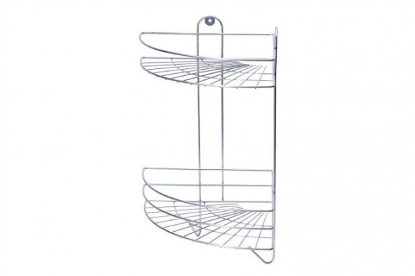Corner shelf 2-tier with hooks SWR-18-02 23x41.5x23 cm