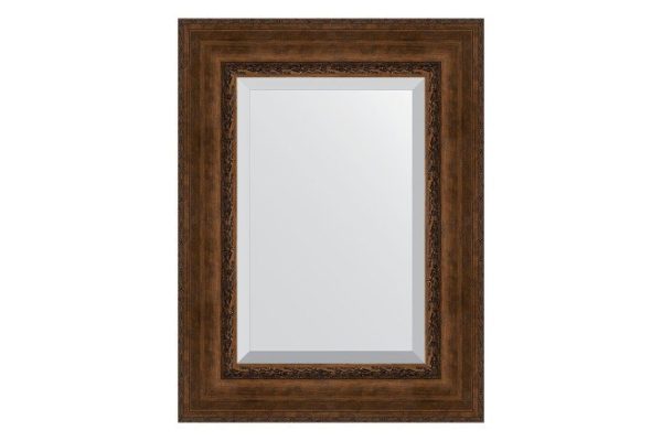 Wall mirror with bevel in a baguette frame EVOFORM aged bronze 62x92 cm