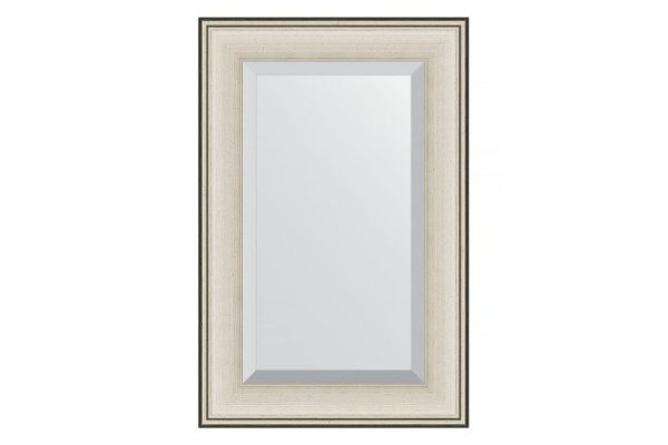 Wall mirror with bevel in a baguette frame EVOFORM etched silver 78x108 cm
