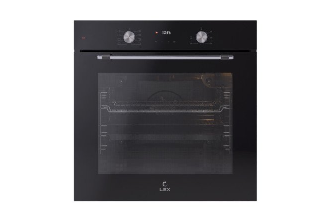 Electric oven LEX EDP 680 BL MAX. black, stainless steel 59.5x59.5x54.7 cm