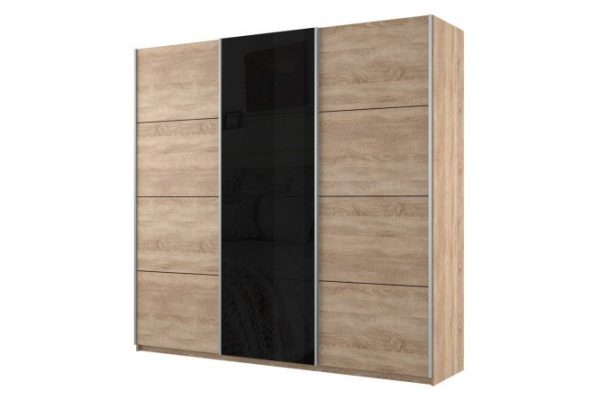 dd88d900d59e4b1b1fcaa59cba6207be.jpg 3-door wardrobe Cors 210x230 cm, Sonoma, Sonoma facade, black