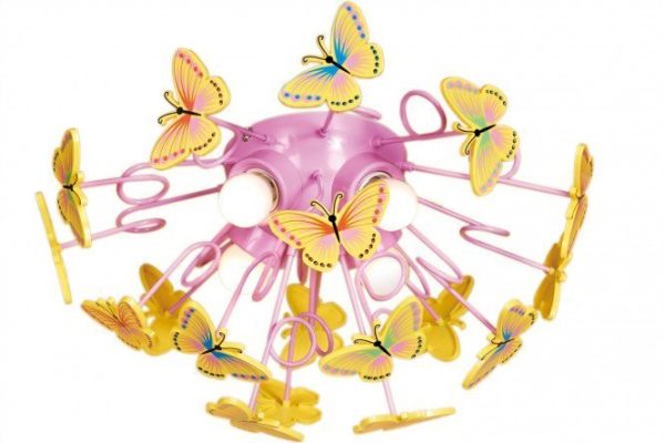 Ceiling lamp CITILUX Butterflies 14 sq.m., E27, 50 cm