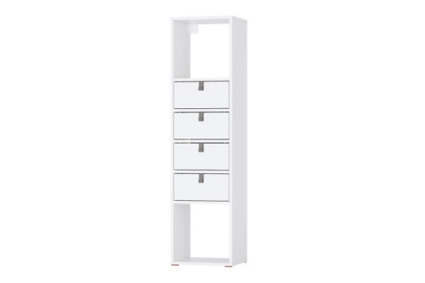 Rack-case Bricks 4 sections with drawers