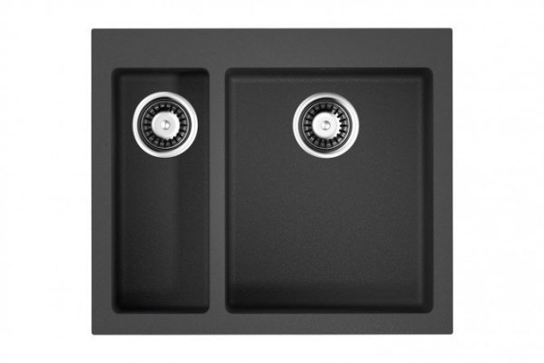 Inset sink OMOIKIRI Bosen 59-2-BL 4993149, black 59x50x20 cm