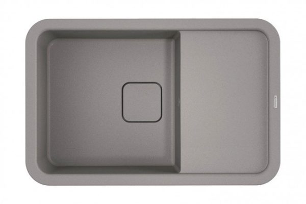 Inset sink with wing OMOIKIRI Tasogare 78-GR 4993748, gray 78x51x19 cm