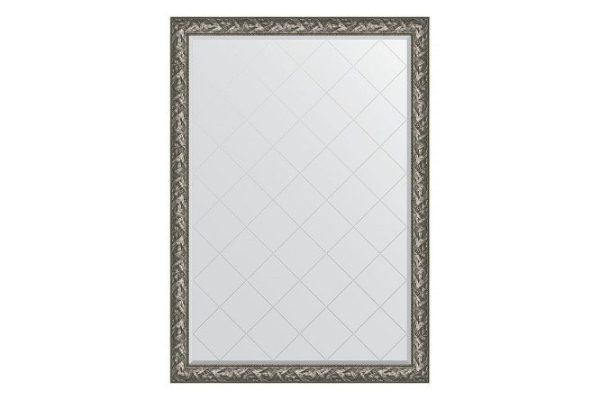 Wall mirror with engraving in a baguette frame EVOFORM BY 4501 Byzantium silver 134x188 cm