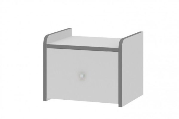 Bedside table Silver