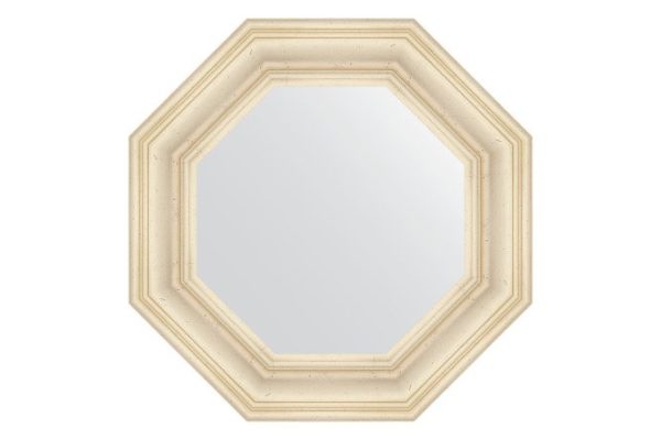 Wall mirror in a baguette frame EVOFORM Octagon BY 3820, etched silver 59.2x59.2 cm