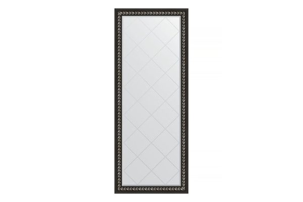 Floor mirror with engraving in a baguette frame EVOFORM BY 6308 black artdeco 80x199 cm