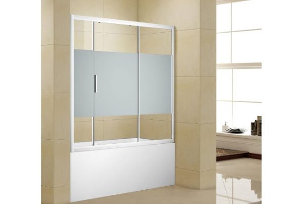 Bath curtain on a tray AQUANET Practic AE10-B-150H150U-CP