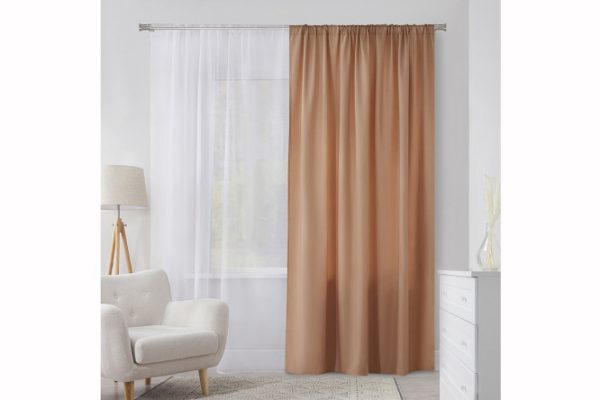 Ribbon curtain MICASA Lorette 200x280 cm, 1 piece, beige