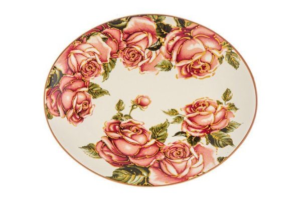Oval dish Korean Rose Ceramics