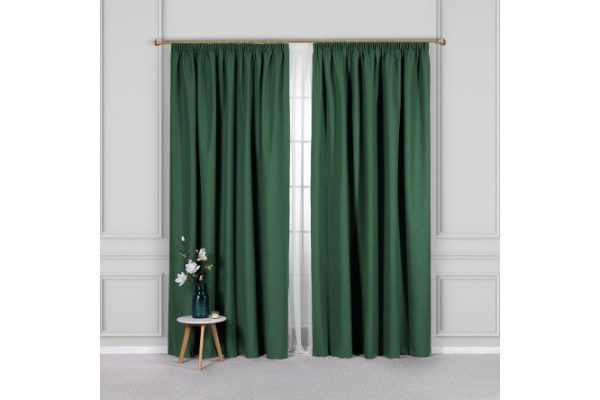 Curtain with Amory ribbon 220x270 cm, color green