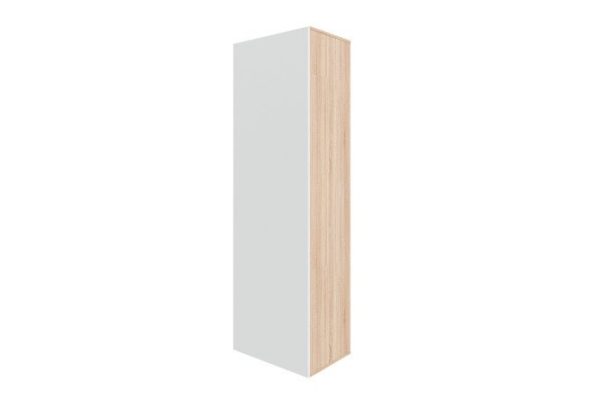 Wardrobe Oscar Moon 60x192 cm with door, Sonoma oak, white talc