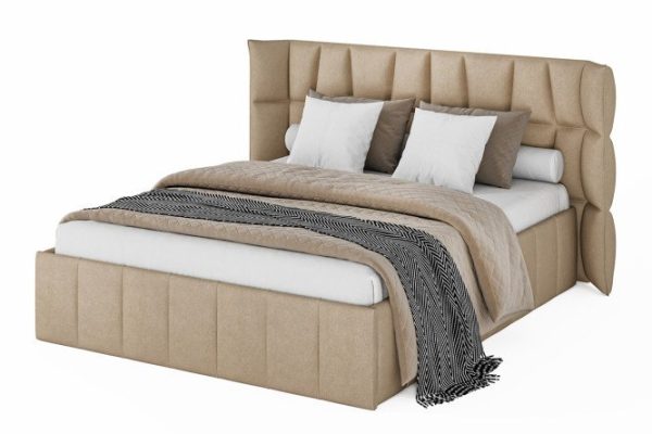 Bed with lifting mechanism Gabriel, beige 160x200 cm