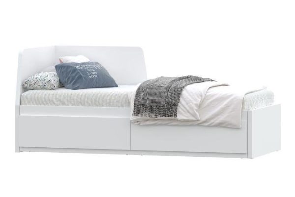 Varma sliding ottoman bed 80x200 cm color white