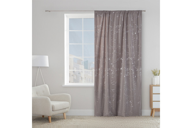 Curtain MICASA Faro 150x260 cm, 1 piece, light gray, silver