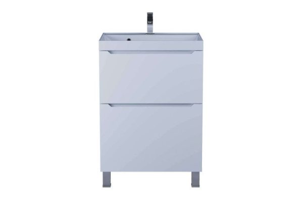 Floor cabinet Tanos 291120329 for bathroom 60.2 cm, frame color white, facade white