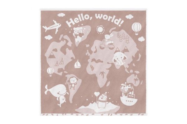 Children's terry towel Hello, world! Cotton, 100x100 cm, 1 pc.