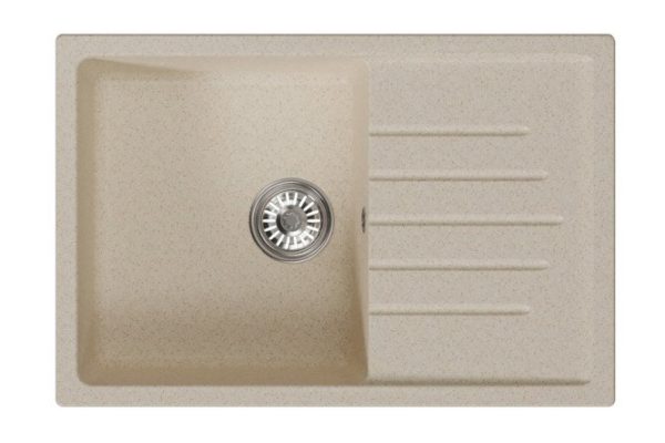 Inset sink with drainer MIXLINE ML-GM19 551985 75x50x22 cm