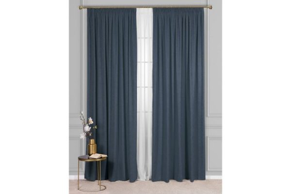 Curtain with ribbon Jules 220x270 cm, color blue