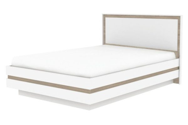 Anona bed color white, sonoma oak 140x200 cm