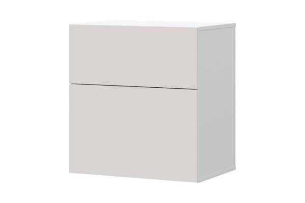 Cabinet Oscar Moon 60x64 with 2 drawers, white / Santiago soft