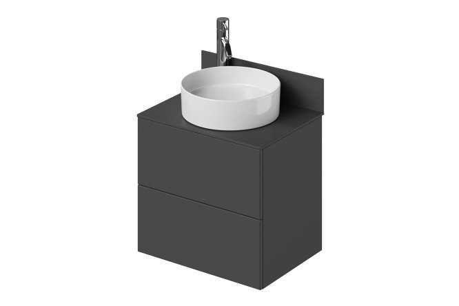 Hanging cabinet Uno 59.6 cm, frame color graphite, facade graphite