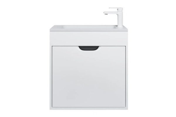 Wall-mounted sink cabinet Modul 2930205363 60 cm, frame color white, front white, graphite